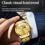 OLEVS 2889 Orologio al quarzo impermeabile luminoso multifunzionale da uomo