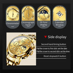 OLEVS 2889 Orologio al quarzo impermeabile luminoso multifunzionale da uomo