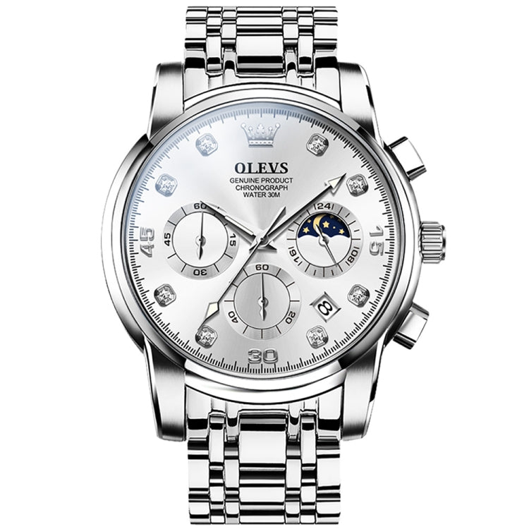 OLEVS 2889 Orologio al quarzo impermeabile luminoso multifunzionale da uomo