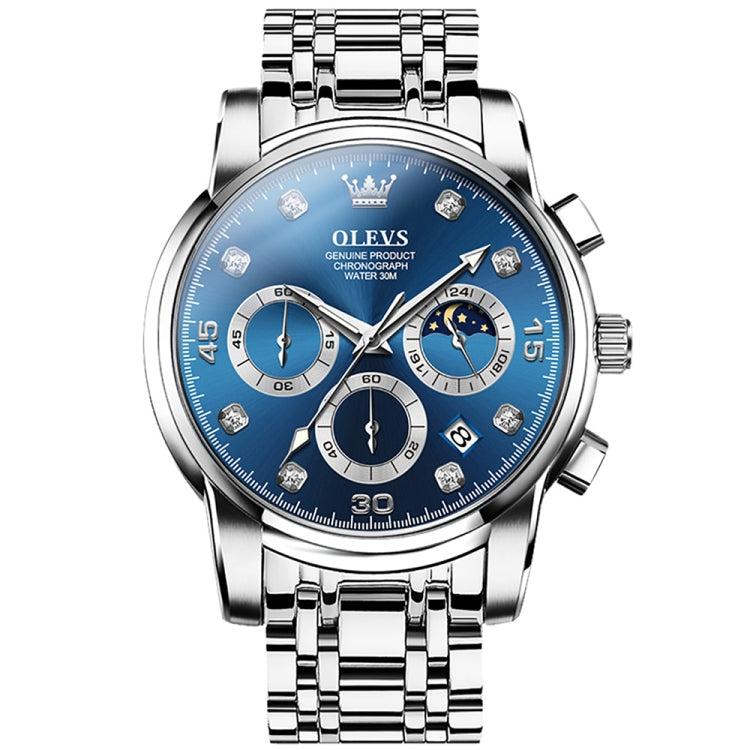 OLEVS 2889 Orologio al quarzo impermeabile luminoso multifunzionale da uomo