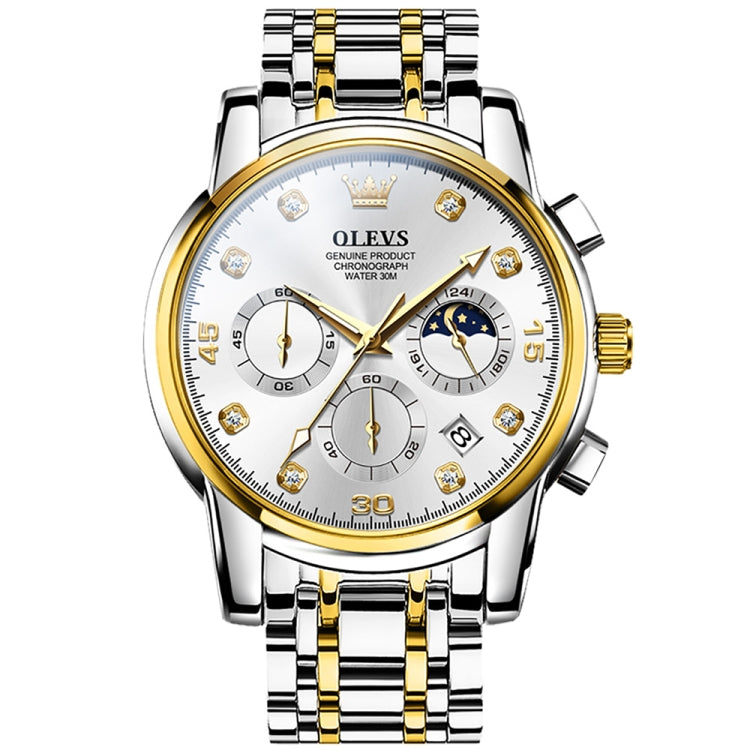 OLEVS 2889 Orologio al quarzo impermeabile luminoso multifunzionale da uomo