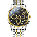 OLEVS 2889 Orologio al quarzo impermeabile luminoso multifunzionale da uomo