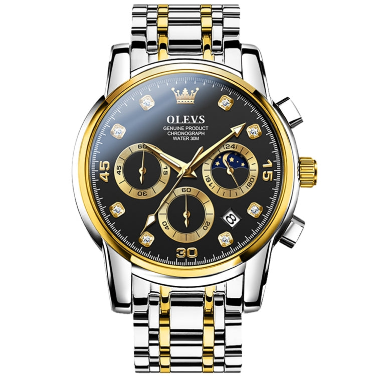 OLEVS 2889 Orologio al quarzo impermeabile luminoso multifunzionale da uomo