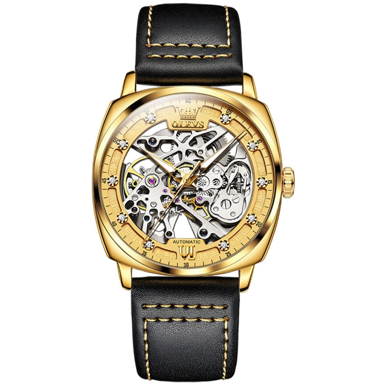 Orologio meccanico cavo impermeabile luminoso da uomo OLEVS 6651