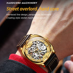 Orologio meccanico cavo impermeabile luminoso da uomo OLEVS 6651