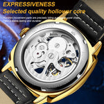 Orologio meccanico cavo impermeabile luminoso da uomo OLEVS 6651