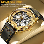 Orologio meccanico cavo impermeabile luminoso da uomo OLEVS 6651