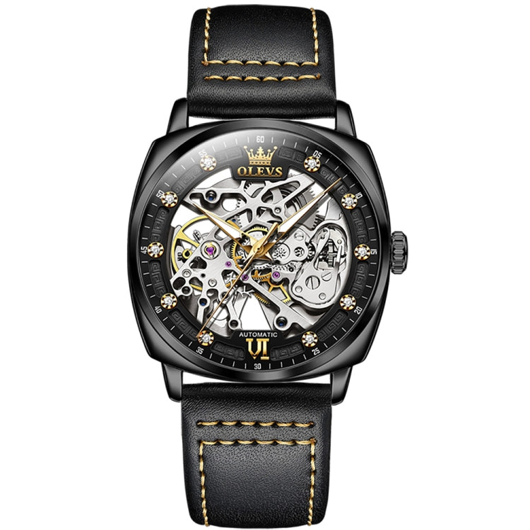 Orologio meccanico cavo impermeabile luminoso da uomo OLEVS 6651