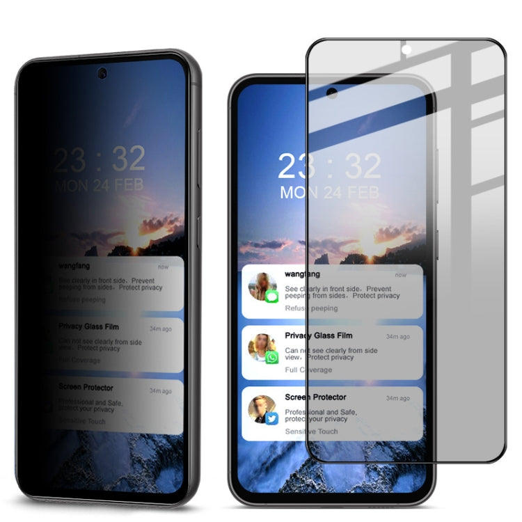 Pellicola vetro temperato anti-spia per Samsung Galaxy A35 5G e A
