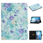 Custodia portafoglio in pelle con slot carte per tablet