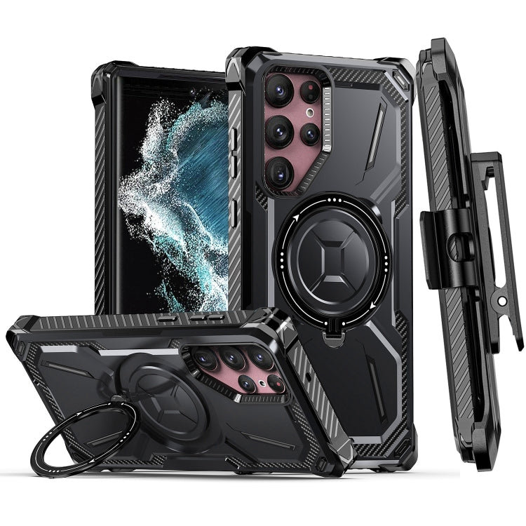 Custodia TPU con clip posteriore per Samsung Galaxy S22