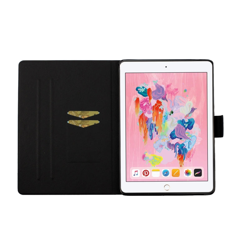 Custodia in pelle flip per iPad con slot per schede