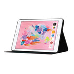 Custodia in pelle flip per iPad con slot per schede