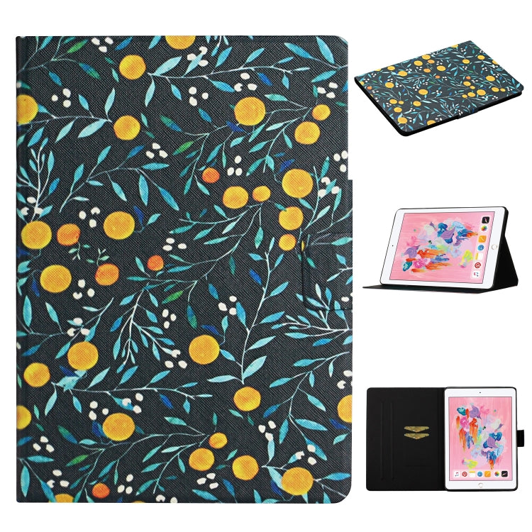 Custodia in pelle flip per iPad con slot per schede