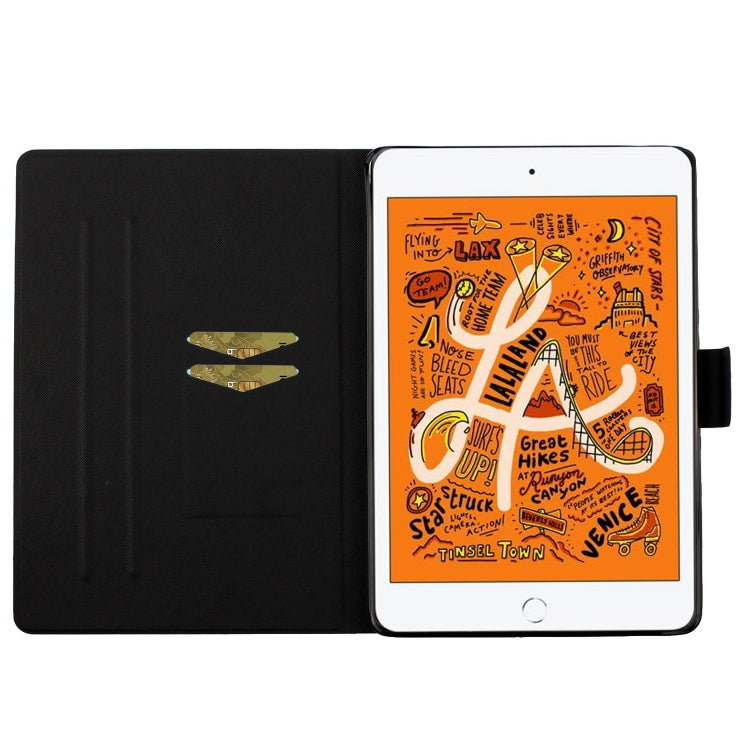 Custodia in pelle flip orizzontale per iPad Mini con slot carte