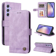 Custodia portafoglio in pelle con bottone per Samsung Galaxy M54