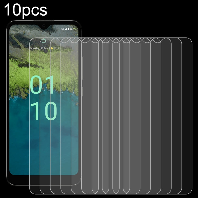 Pellicola in vetro temperato 10 pezzi 0,26 mm 9H 2,5D, For Nokia C50 5G, For Nokia C210, For Nokia G310, For Nokia G42, For Nokia C300, For Nokia C110