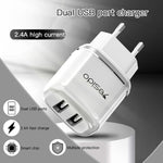 Caricatore da viaggio a doppia porta USB Yesido YC-26, YC-26
