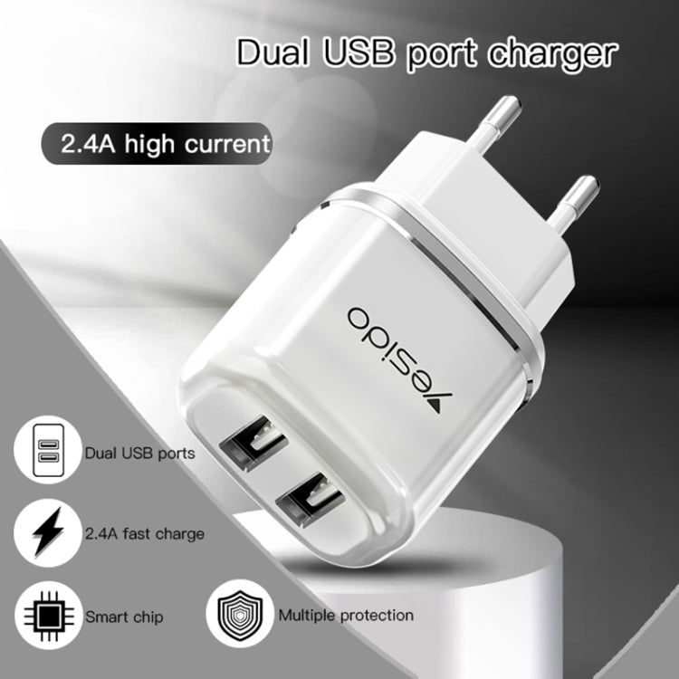 Caricatore da viaggio a doppia porta USB Yesido YC-26, YC-26