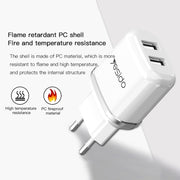 Caricatore da viaggio a doppia porta USB Yesido YC-26, YC-26