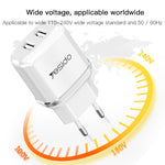 Caricatore da viaggio a doppia porta USB Yesido YC-26, YC-26