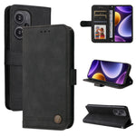 Custodia portafoglio in pelle con bottone per Xiaomi Redmi K60 Ul