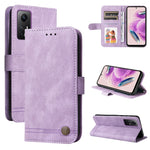 Custodia portafoglio in pelle con bottone metallo per Xiaomi Redm