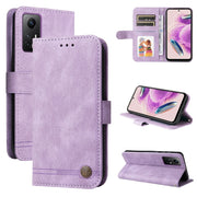 Custodia per telefono in pelle con bottone in metallo con albero della vita Skin Feel, For Xiaomi Redmi Note 12S 4G