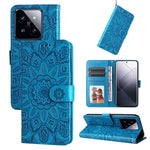 Custodia per telefono in pelle di girasole goffrata, For Xiaomi 14 Ultra, For Xiaomi 14 Pro, For Xiaomi 14, For Xiaomi Redmi Note13 5G Global
