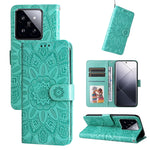 Custodia per telefono in pelle di girasole goffrata, For Xiaomi 14 Ultra, For Xiaomi 14 Pro, For Xiaomi 14, For Xiaomi Redmi Note13 5G Global