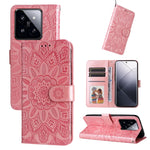 Custodia per telefono in pelle di girasole goffrata, For Xiaomi 14 Ultra, For Xiaomi 14 Pro, For Xiaomi 14, For Xiaomi Redmi Note13 5G Global