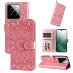 Custodia per telefono in pelle di girasole goffrata, For Xiaomi 14 Ultra, For Xiaomi 14 Pro, For Xiaomi 14, For Xiaomi Redmi Note13 5G Global