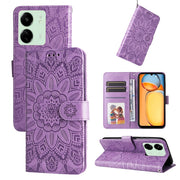 Custodia per telefono in pelle di girasole goffrata, For Xiaomi Redmi 13C 4G, For Xiaomi Redmi Note13 Pro+ 5G Global, For Xiaomi Redmi Note13 Pro 5G Global, For Xiaomi 13T / Redmi K60 Ultra