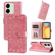 Custodia per telefono in pelle di girasole goffrata, For Xiaomi Redmi 13C 4G, For Xiaomi Redmi Note13 Pro+ 5G Global, For Xiaomi Redmi Note13 Pro 5G Global, For Xiaomi 13T / Redmi K60 Ultra