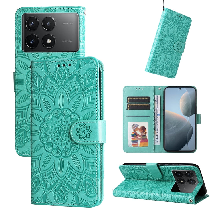 Custodia portafoglio in pelle goffrata per Xiaomi Redmi A3