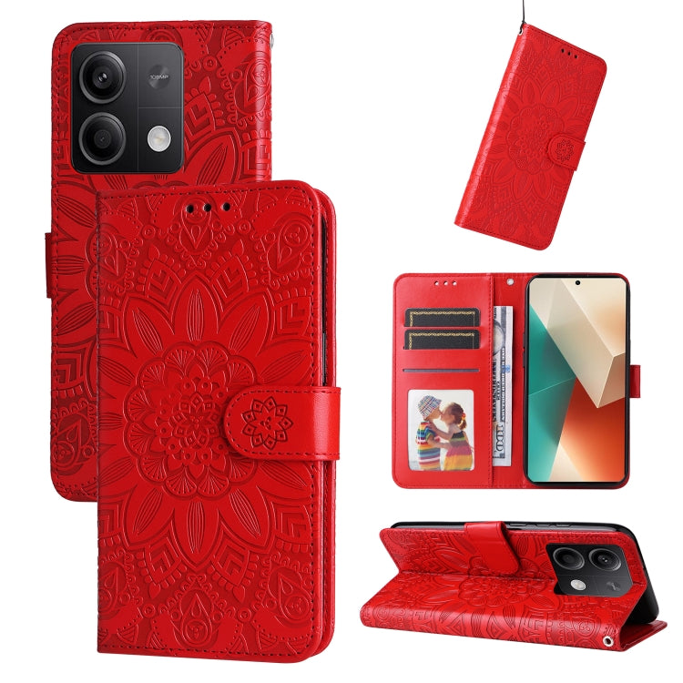 Custodia per telefono in pelle di girasole goffrata, For Xiaomi 14 Ultra, For Xiaomi 14 Pro, For Xiaomi 14, For Xiaomi Redmi Note13 5G Global
