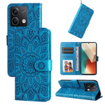 Custodia per telefono in pelle di girasole goffrata, For Xiaomi 14 Ultra, For Xiaomi 14 Pro, For Xiaomi 14, For Xiaomi Redmi Note13 5G Global