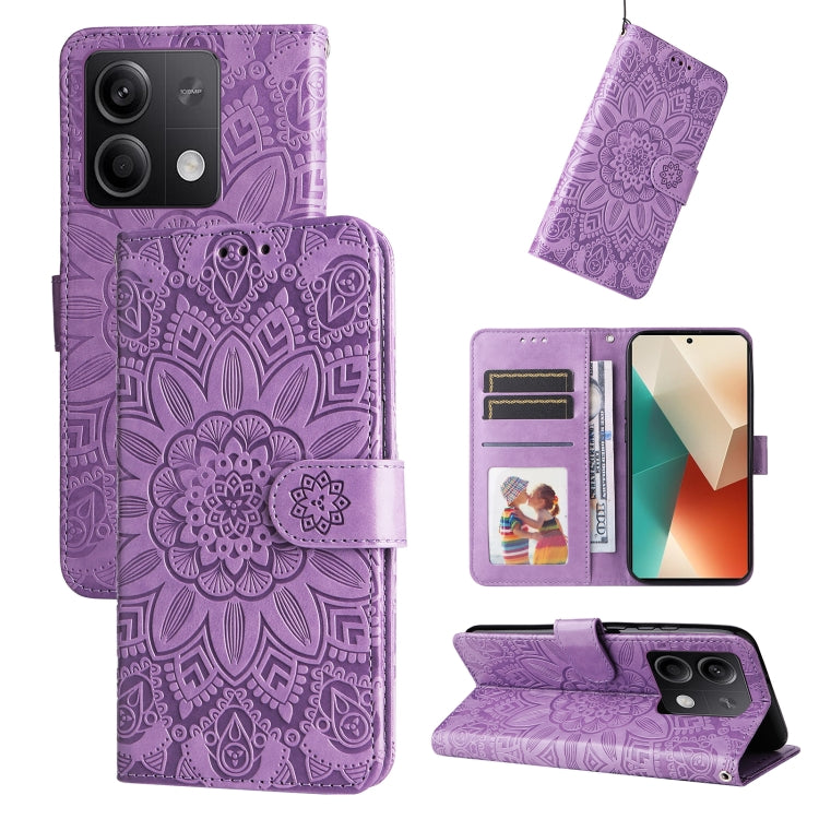 Custodia per telefono in pelle di girasole goffrata, For Xiaomi 14 Ultra, For Xiaomi 14 Pro, For Xiaomi 14, For Xiaomi Redmi Note13 5G Global