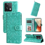 Custodia per telefono in pelle di girasole goffrata, For Xiaomi 14 Ultra, For Xiaomi 14 Pro, For Xiaomi 14, For Xiaomi Redmi Note13 5G Global
