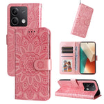 Custodia per telefono in pelle di girasole goffrata, For Xiaomi 14 Ultra, For Xiaomi 14 Pro, For Xiaomi 14, For Xiaomi Redmi Note13 5G Global