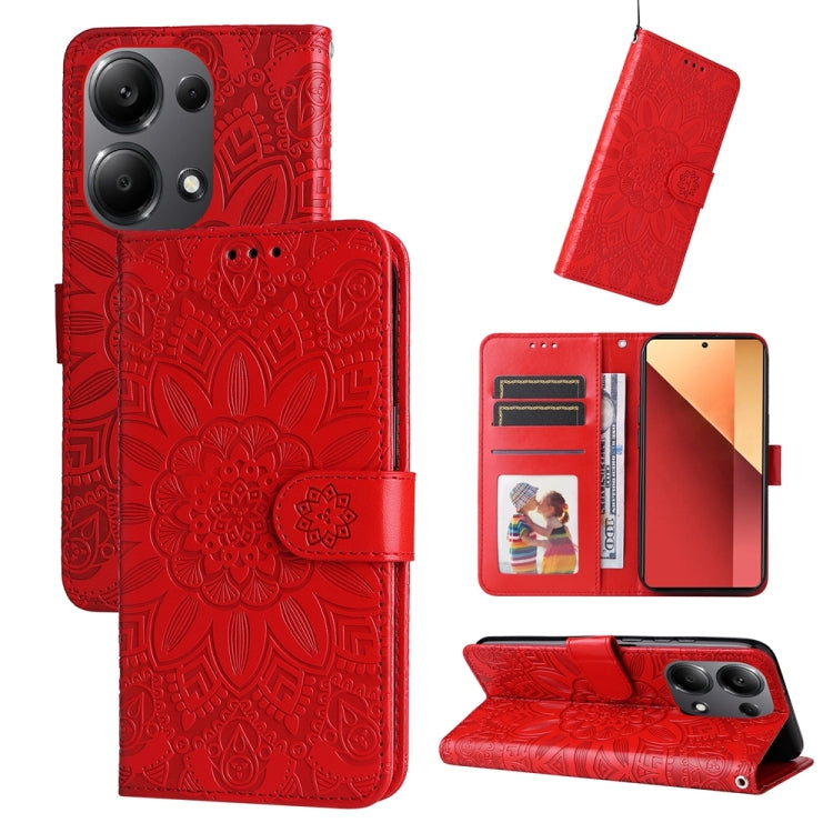 Custodia portafoglio in pelle goffrata per Xiaomi Redmi A3