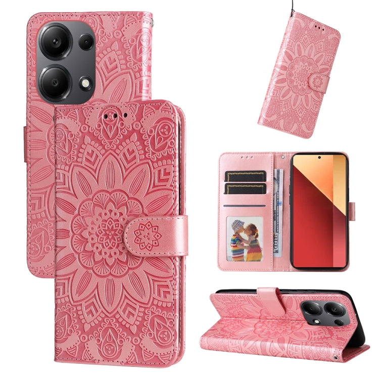 Custodia portafoglio in pelle goffrata per Xiaomi Redmi A3