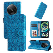 Custodia per telefono in pelle di girasole goffrata, For Xiaomi Redmi A3, For Xiaomi Redmi Note13 Pro 4G Global/Poco M6 Pro 4G, For Xiaomi Redmi Note13 4G, For Xiaomi Redmi K70E