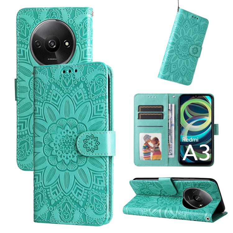 Custodia portafoglio in pelle goffrata per Xiaomi Redmi A3