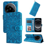 Custodia per telefono in pelle di girasole goffrata, For Xiaomi 14 Ultra, For Xiaomi 14 Pro, For Xiaomi 14, For Xiaomi Redmi Note13 5G Global