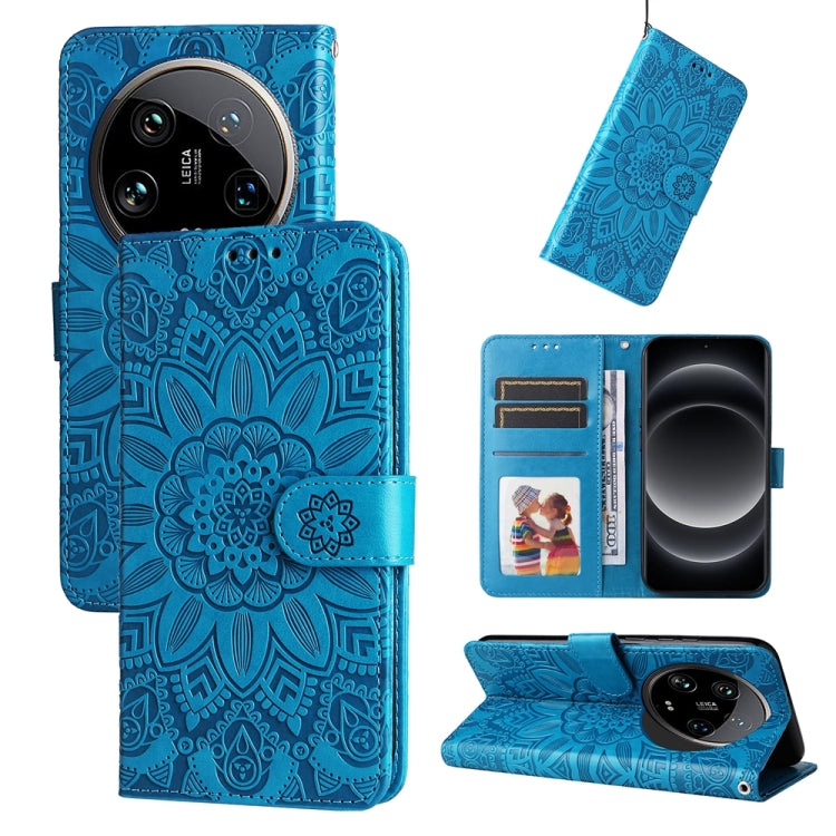 Custodia per telefono in pelle di girasole goffrata, For Xiaomi 14 Ultra, For Xiaomi 14 Pro, For Xiaomi 14, For Xiaomi Redmi Note13 5G Global
