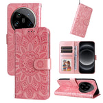 Custodia per telefono in pelle di girasole goffrata, For Xiaomi 14 Ultra, For Xiaomi 14 Pro, For Xiaomi 14, For Xiaomi Redmi Note13 5G Global