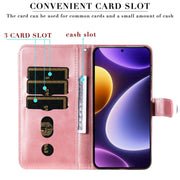 Custodia per telefono in pelle con cerniera in vitello, For Xiaomi Redmi Poco F5, For Xiaomi 13T / Redmi K60 Ultra, For Xiaomi Redmi K60 / K60 Pro, For Xiaomi Redmi Note 12S 4G