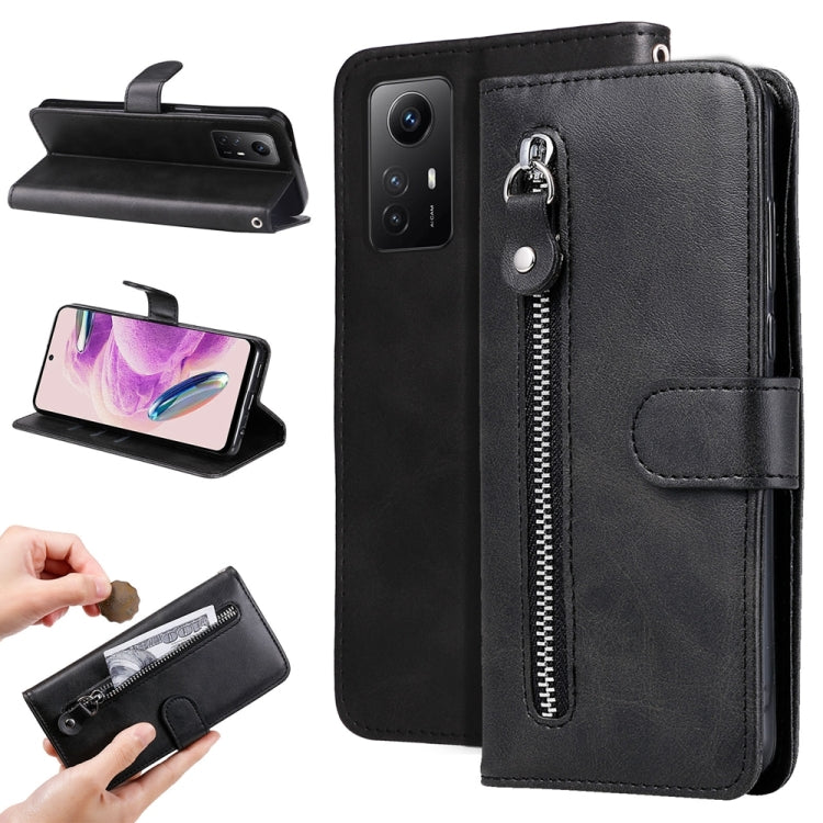 Custodia portafoglio in pelle con cerniera per Xiaomi