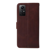 Custodia per telefono in pelle a conchiglia con struttura in vitello classico, For Xiaomi Redmi Note 12S 4G
